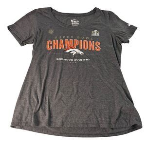 Broncos Nike Super Bowl 50 V-Neck T-Shirt (M)